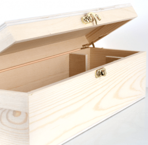 Single Wine Timber Gift Box with Hinge Lid 1
